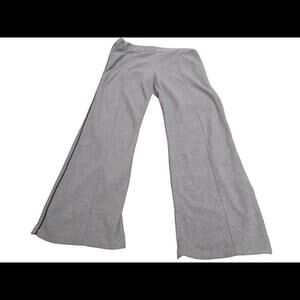 Fairweather Athletica Womens Gray Wide Leg Pleated Sweat Pants Zip Pocket Size L